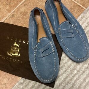 Robert Talbott Slate Blue Men's Slip-Ons